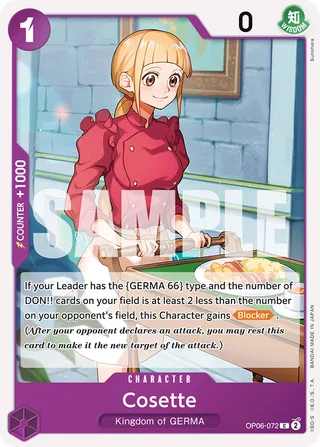 Cosette #OP06-072 · Wings of the Captain Pre-Release Cards One Piece card