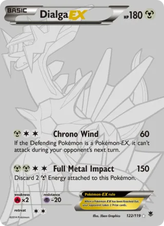 Dialga EX #122 · Phantom Forces Pokémon card