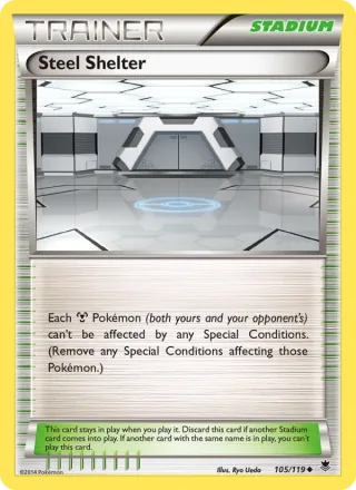 Steel Shelter #105 · Phantom Forces Pokémon card