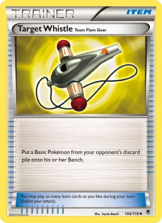Target Whistle Team Flare Gear #106 · Phantom Forces Pokémon card