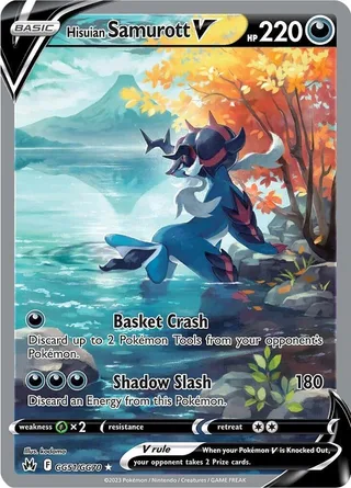 Hisuian Samurott V #GG51 · Crown Zenith Galarian Gallery Pokémon card