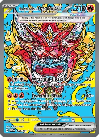 Hearthflame Mask Ogerpon ex #148 · Prismatic Evolutions Pokémon card