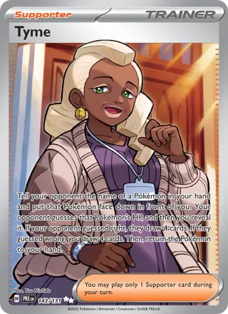 Tyme #143 · Prismatic Evolutions Pokémon card