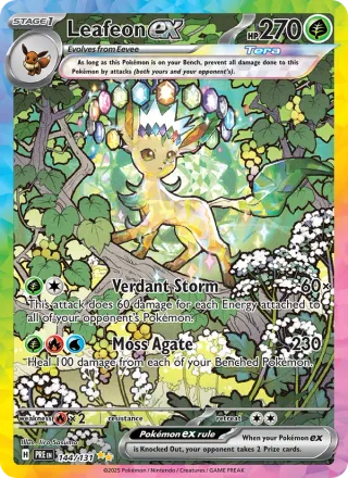 Leafeon ex #144 · Prismatic Evolutions Pokémon card