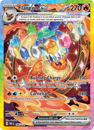 Flareon ex #146 · Prismatic Evolutions Pokémon card