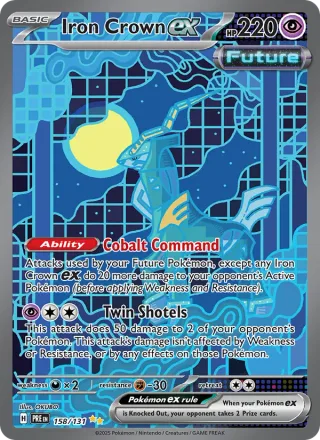 Iron Crown ex #158 · Prismatic Evolutions Pokémon card