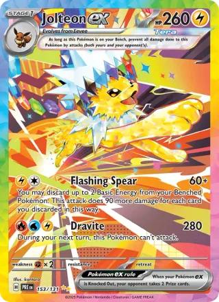 Jolteon ex #153 · Prismatic Evolutions Pokémon card