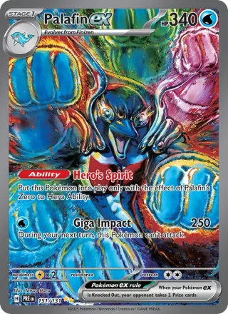 Palafin ex #151 · Prismatic Evolutions Pokémon card