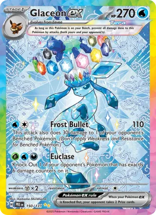 Glaceon ex #150 · Prismatic Evolutions Pokémon card
