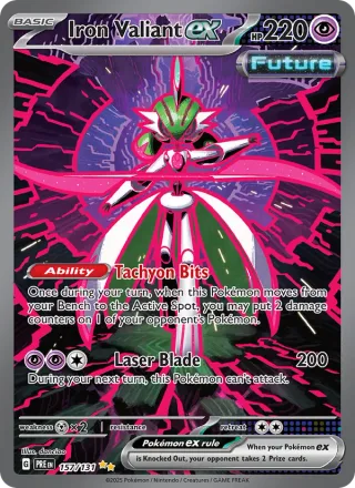 Iron Valiant ex #157 · Prismatic Evolutions Pokémon card