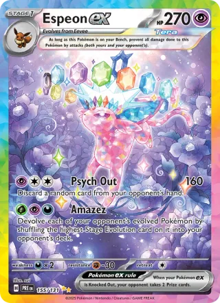 Espeon ex #155 · Prismatic Evolutions Pokémon card