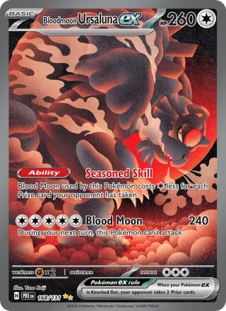 Bloodmoon Ursaluna ex #168 · Prismatic Evolutions Pokémon card