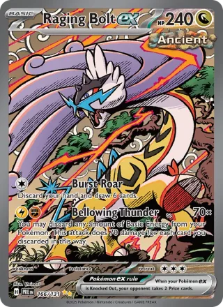 Raging Bolt ex #166 · Prismatic Evolutions Pokémon card
