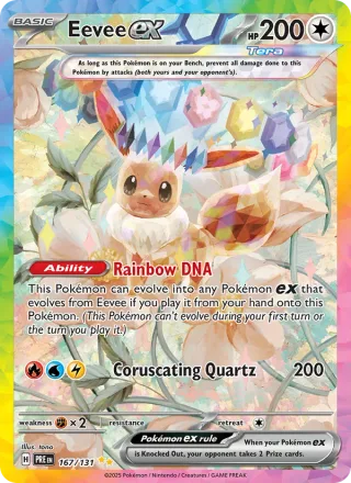 Eevee ex #167 · Prismatic Evolutions Pokémon card