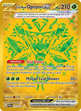 Teal Mask Ogerpon ex #177 · Prismatic Evolutions Pokémon card