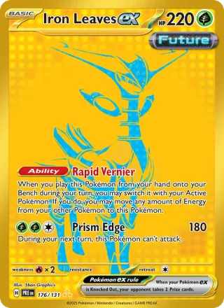 Iron Leaves ex #176 · Prismatic Evolutions Pokémon card