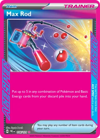 Max Rod #116 · Prismatic Evolutions Pokémon card
