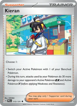 Kieran #113 · Prismatic Evolutions Pokémon card