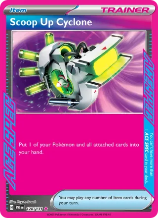 Scoop Up Cyclone #128 · Prismatic Evolutions Pokémon card