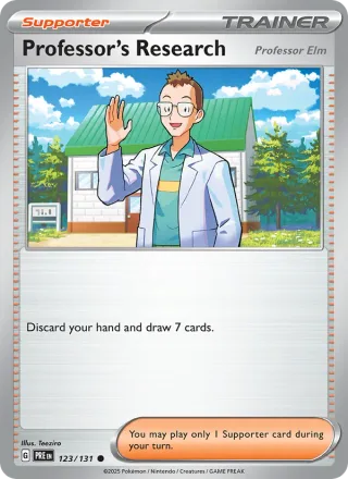 Professor's Research #123 · Prismatic Evolutions Pokémon card