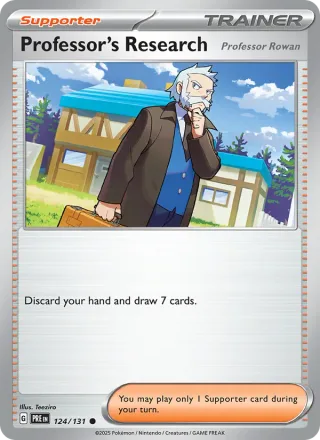 Professor's Research #124 · Prismatic Evolutions Pokémon card