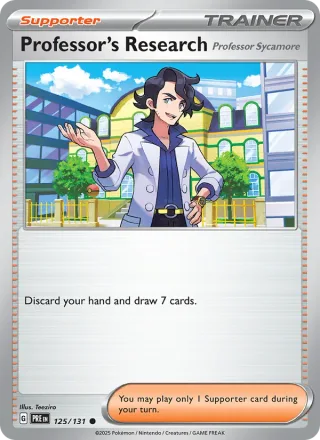 Professor's Research #125 · Prismatic Evolutions Pokémon card