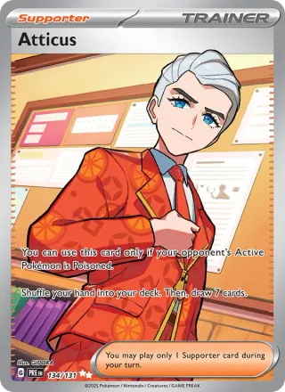 Atticus #134 · Prismatic Evolutions Pokémon card