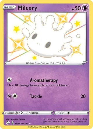 Milcery #SV057 · Shining Fates Shiny Vault Pokémon card