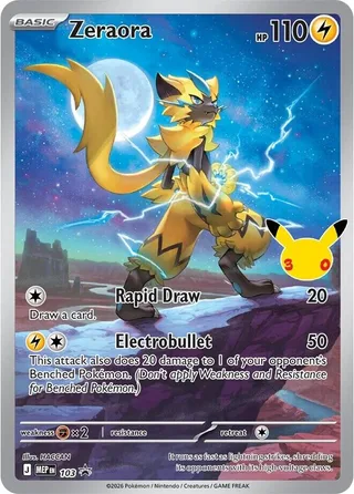 Zeraora - 103 (30th Celebration) #103 · MEP Black Star Promos Pokémon card