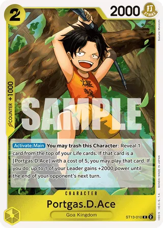 Portgas.D.Ace #ST13-010 · ST-13: Ultra Deck The Three Brothers One Piece card