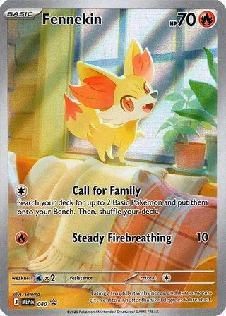 Fennekin #080 · MEP Black Star Promos Pokémon card