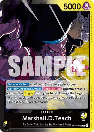 Marshall.D.Teach #OP16-080 · The Time of Battle One Piece card