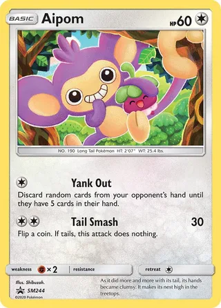 Aipom #SM244 · SM Black Star Promos Pokémon card