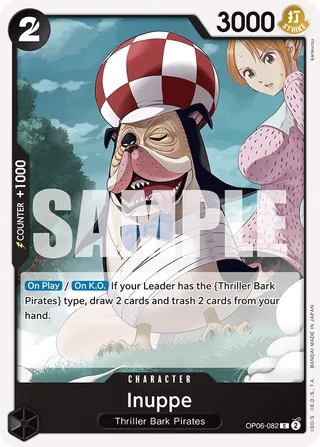 Inuppe #OP06-082 · Wings of the Captain Pre-Release Cards One Piece card