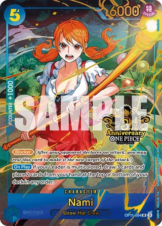 Nami (Japanese Version 3rd Anniversary Set) #OP11-054-japanese-version-3rd-anniversary-set · One Piece Promotion Cards One Piece card