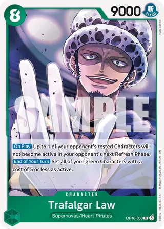 Trafalgar Law #OP16-030 · The Time of Battle One Piece card