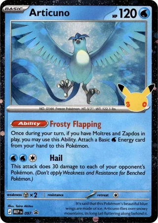 Articuno - 097 (30th Celebration) #097 · MEP Black Star Promos Pokémon card