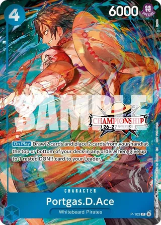 Portgas.D.Ace (CS 26-27 Celebration Pack) #P-103-cs-26-27-celebration-pack · One Piece Promotion Cards One Piece card