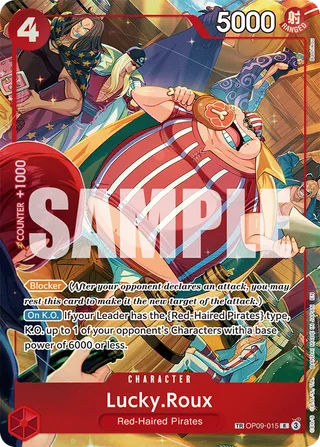 Lucky.Roux (TR) #OP09-015-tr · A Fist of Divine Speed One Piece card
