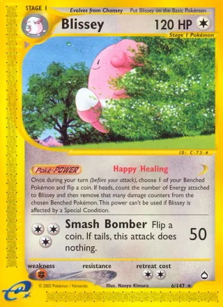 Blissey #6 · Aquapolis Pokémon card