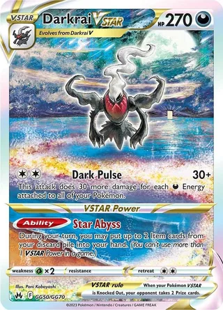 Darkrai VSTAR #GG50 · Crown Zenith Galarian Gallery Pokémon card