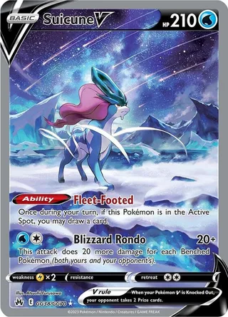 Suicune V #GG38 · Crown Zenith Galarian Gallery Pokémon card