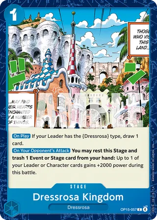 Dressrosa Kingdom #OP15-057 · Adventure on Kami's Island One Piece card