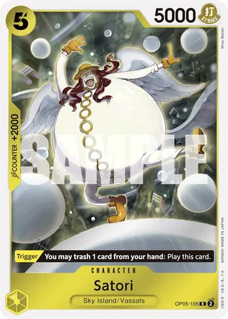 Satori (Jolly Roger Foil) #OP05-105-jolly-roger-foil · Premium Booster -The Best- One Piece card
