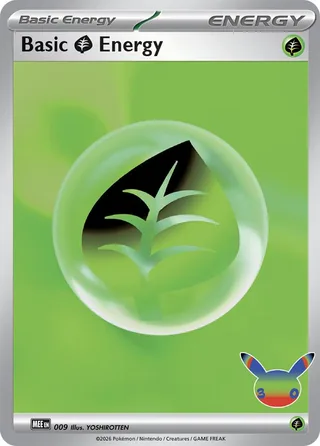 Basic Grass Energy - 009 (30th Celebration) #009 · Mega Evolution Energy Pokémon card