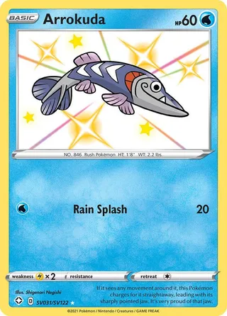 Arrokuda #SV031 · Shining Fates Shiny Vault Pokémon card