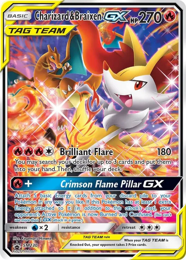 Charizard & Braixen GX full card art