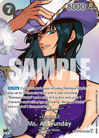 Ms. All Sunday (SP) #OP14-084-sp · The Time of Battle One Piece card
