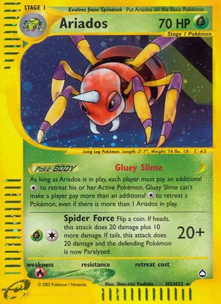 Ariados #H03 · Aquapolis Pokémon card