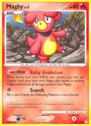 Magby #88 · Mysterious Treasures Pokémon card